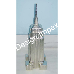 Aluminio fundido Still Bank Flatiron Building Nueva York Historic Large Silver Tower Modelo decorativo para oficina - Product Image 4