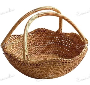 Beautiful Fruit Baskets Sustainable Bamboo Basket <b>Hampers</b> for Flower and <b>Valentines</b> <b>Day</b> Gift With Handle Home Organization - Product Image 5
