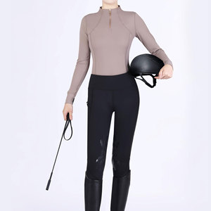 Camiseta de Manga Larga con Estampado Personalizado OEM, Transpirable, Cómoda, de Secado Rápido, para Mujer, Capa Base para Montar a Caballo - Product Image 4