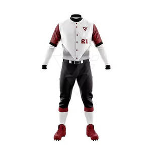 Tenues de baseball personnalisées de haute qualité, séchage rapide, respirantes, 100% polyester, pour hommes adultes - Product Image 2