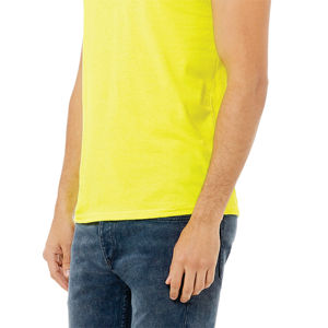 Ensemble de vente au détail 100% Airlume en coton peigné à anneaux 32 simple 4.2 oz jaune néon, réservoir de Jersey unisexe - Product Image 5
