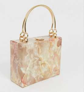 Fabriqué à la main Blinky design résine dames pochette fronde sac femmes marbre look résine époxy soirée pochette sac à main mariage sac à main - Product Image 3