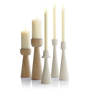 Ensemble de 3 bougeoirs ronds modernes de luxe personnalisés en bois de manguier - Product Image 4