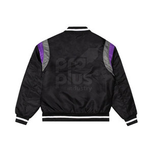 Veste de survêtement en satin lisse à col montant pour homme, respirante, écologique, avec logo frontal, élégante et confortable pour l'hiver - Product Image 2