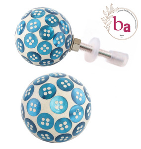 Boutons modernes en laiton corne d'os résine bleue Poignée de tirage Qualité exportation pour cuisine Commode Chambre Salle de bain Maison Bureau Tiroir Porte - Product Image 1