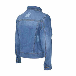 Chaqueta Vaquera de Mezclilla para Mujer, Estilo Casual, Abotonada, Holgada, de Algodón, para Invierno - Product Image 2