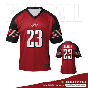 Maillot de football américain de haute qualité pour supporters, respirant, anti-humidité, antibactérien, uniformes d'été pour hommes adultes, tailles plus - Product Image 2