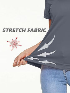 T-shirt à manches courtes de Sport de plein air décontracté pour femmes haut d'été à séchage rapide 100% coton coupe ample tricoté impression numérique respirant - Product Image 5