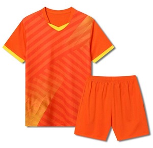 Uniformes de football bleu vert personnalisés par sublimation de vêtements de sport de personnalisation de style vierge - Product Image 2