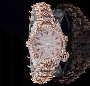 Reloj de Moda de Lujo Clásico con Diamantes de Moissanita al por Mayor, Correa de Acero Inoxidable, Cristal de Zafiro, Movimiento de Cuarzo, 30M - Product Image 5