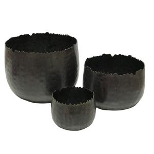 Juego de 3 Portavelas Metálicos Negros para Decoración del Hogar - Product Image 1