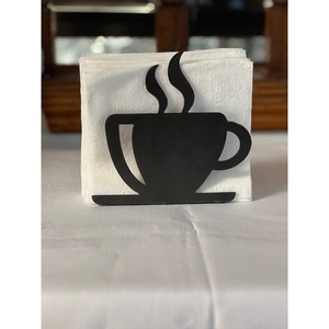 Servilletero de metal elegante y duradero con diseño de gato de color negro, accesorio de mesa elegante para cocina, comedor y uso diario - Product Image 3