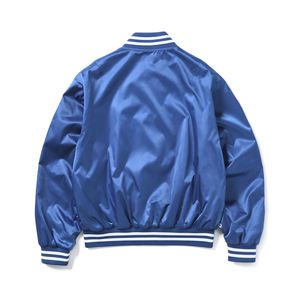 Chaqueta universitaria de satén personalizada unisex, OEM bombardero, estilo béisbol, ropa de calle, chaqueta exterior para hombres y mujeres, ajuste de alta calidad - Product Image 6