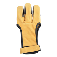 Guantes de tiro con arco sin dedos, ligeros, antideslizantes, transpirables, cortavientos, cálidos, de cuero profesional, nuevos para exteriores