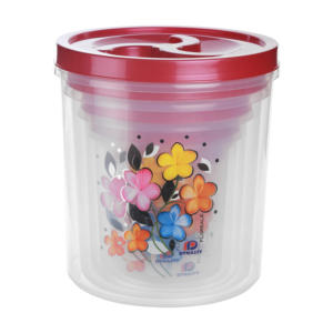 Récipient de stockage en plastique rond de haute qualité de vente chaude distributeur de nourriture d'injection de PP pour l'usage de cuisine - Product Image 3