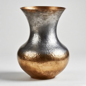 IvoryCrest Vintage Jar Opulent Grace Tall Bronce Acabado Diseñador Metal Jarrón Exquisito Hecho a mano Acento para la decoración del hogar - Product Image 3