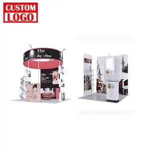 Tech-savvy Responsive Tradeshow Curved Booth Design Exposition stand d'exposition fabricant direct