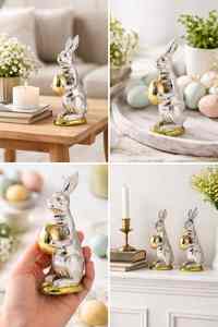 Sofisticada Escultura Decorativa de Aluminio Hecha en India, Diseño Artístico para Interiores, Adorno de Mesa, Diseño Moderno para Sala de Estar - Product Image 4