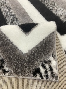 Fluffy Woven Puzzle Pattern Turkish Polyester Shaggy <b>Rugs</b> Adiva Carpet for Home Living Room & Bedroom - Product Image 5