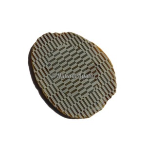 Tranche d'agate personnalisée, tendance, écologique, gravée avec des symboles floraux et de vie Feng Shui - Product Image 2