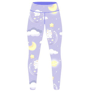 Leggings de yoga taille haute taille moyenne pour femmes impression graphique couleur unie tricoté Sublimation broderie écran impression numérique pour - Product Image 3