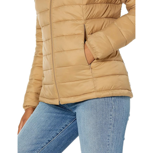 Chaqueta acolchada de invierno de alta calidad para mujer, diseño personalizado, forro de seda transpirable, relleno de algodón, patrón sólido, precio al por mayor crudo - Product Image 3