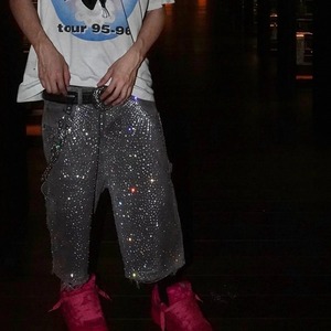 2025 nuevo 100% algodón elegante pantalones vaqueros para hombre de alta calidad 3D piedra impresa pantalones cortos personalizar diseño transpirable pantalones cortos de mezclilla - Product Image 3