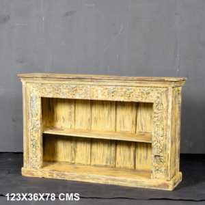 Traditional WOODEN BOOKSHELF Vintage Bookshelf handcrafted elegance living room Mix & Match Decor - MOQ 1 Container Only - Product Image 1