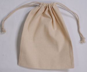 Custom 100% Organic Cotton Fashion <b>Drawstring</b> Storage Pouch Beige Linen Dust Collection Recyclable Hot Selling Gift Bags - Product Image 4