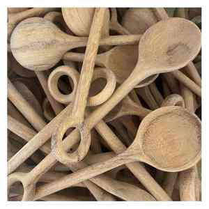 Ensemble de cuillères de cuisine en bois Fournisseur vietnamien Fait à la main en bois naturel Idéal pour un usage quotidien et les commandes à l'exportation - Product Image 1