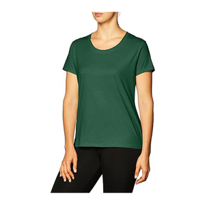 Venta al por mayor de gran tamaño de la mujer de moda de verano camiseta transpirable de secado rápido de manga corta suave y ajustado teñido liso - Product Image 6