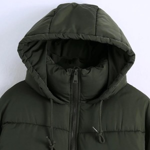 Nouvelle veste matelassée décontractée pour homme, coupe oversize, en toile, hiver 2025, haute qualité, col à capuche personnalisé, fermeture éclair, service OEM - Product Image 3
