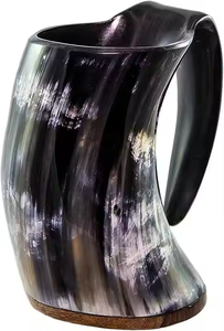 Tasses en corne haut de gamme avec tasses en corne lisse pour collectionneurs par l'artisanat du croissant - Product Image 3