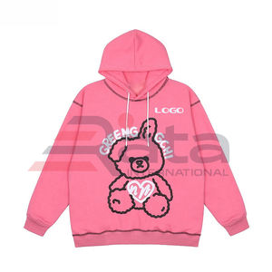 Hoodies personnalisés haut de gamme avec impression en relief, imperméables, respirants, en flanelle, décontractés, à la mode, streetwear, hiver, hip-hop - Product Image 3