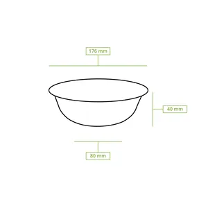 400Ml Round White Sugarcane Bowls Soup <b>Noodle</b> Shop Single Use Containers For Household Products - 1000 pcs/carton - Product Image 6