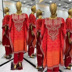 Juego de caftán de trabajo de secuencia Dori-Sequence bordado de tela Chinon Premium completamente cosido para exportación de cantidad al por mayor - Product Image 4