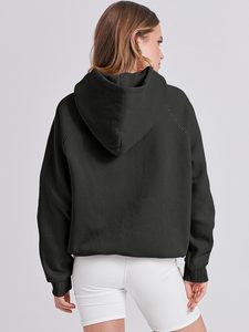Sudaderas de gran tamaño para mujer de alta calidad, sudaderas con capucha de lana, camisas de manga larga, Jersey, ropa de otoño con bolsillos - Product Image 4