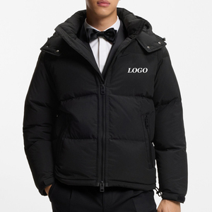 Chaqueta Acolchada para Hombre con Capucha Ajustable, Mangas Largas, Bolsillo Lateral con Cremallera, Material de Alta Calidad / Precio al por Mayor, Color Sólido - Product Image 1