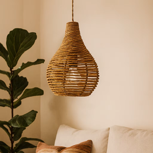 ไฟห้อยทำจากไม้ไผ่น้ำหนักเบาทนทานพร้อมดีไซน์ทันสมัยและให้แสงสว่างโดยตรงสำหรับใช้ในบ้านหรืออพาร์ทเมนต์ในร่ม - Product Image 3