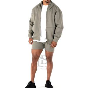 Boxy Streetwear 100% algodón 400Gsm Sudadera con capucha de gran tamaño para hombres sudaderas con capucha casuales personalizables para invierno - Product Image 3