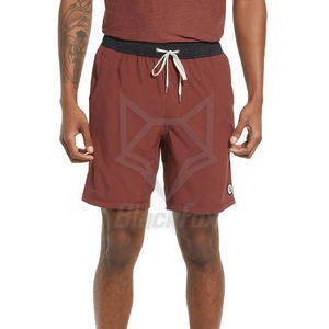 กางเกงขาสั้นผู้ชายคุณภาพสูง ผ้าฝ้ายโพลีเอสเตอร์ 100% ขายส่ง ออกแบบเองได้ ลายเรียบ สีพื้น มีกระเป๋า เป็นมิตรกับสิ่งแวดล้อม ระบายอากาศได้ดี - Product Image 1