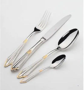Juego de cubiertos de boda de acero inoxidable 304, elegante cocina de fiesta de negocios, chapado en plata personalizable para obsequios - Product Image 5