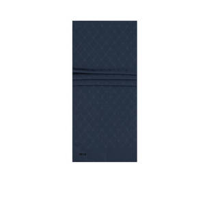 Pañuelo Rectangular de Poliéster Azul Marino con Monograma Estampado - Product Image 1
