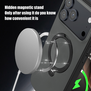 Cảm Ứng Mượt Từ Trường Hợp Đứng Cho Iphone 17 Pro Max Vòng Tròn Chủ Và Máy Ảnh Bảo Vệ Da Thân Thiện Với Điện Thoại Di Động Bìa - Product Image 6