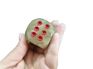 Dados de Mármol Vintage, Dados de Piedra Natural para Juegos, Accesorio Decorativo Coleccionable para Juegos de Mesa - Product Image 2