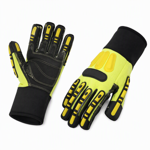ถุงมือ TPR Pads Neoprene Cuff EN420 EN388 Firemaster Defender สีเหลืองสะท้อนแสง - Product Image 2