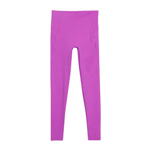 Leggings de yoga mi-longs pour femmes, couleur unie, spandex/polyester, séchage rapide, respirant, pour la remise en forme, la salle de sport, le yoga, la course à pied, vêtements de sport élégants - Product Image 1