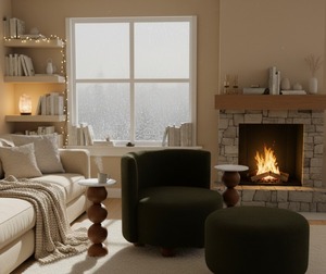 Silla de bola de fibra de vidrio/acrílico de lujo | Juego de sofás de esfera giratoria de tela personalizada | Muebles residenciales y comerciales de alta gama - Product Image 2