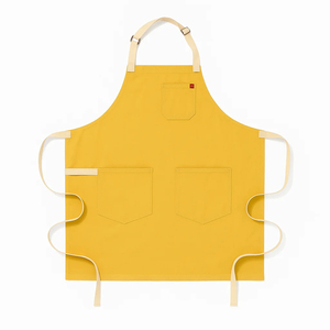 Delantal de Pechera Gris Simple sin Mangas con 3 Bolsillos, de Lona Tejida, Lavable a Máquina, para Cocinar y Uso Diario - Product Image 2
