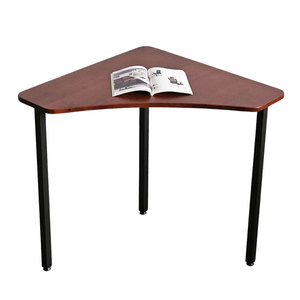 Mesa Modular Individual Moderna de Madera de Caucho de 70x70cm con Patas de Hierro HBLG035 - Product Image 1